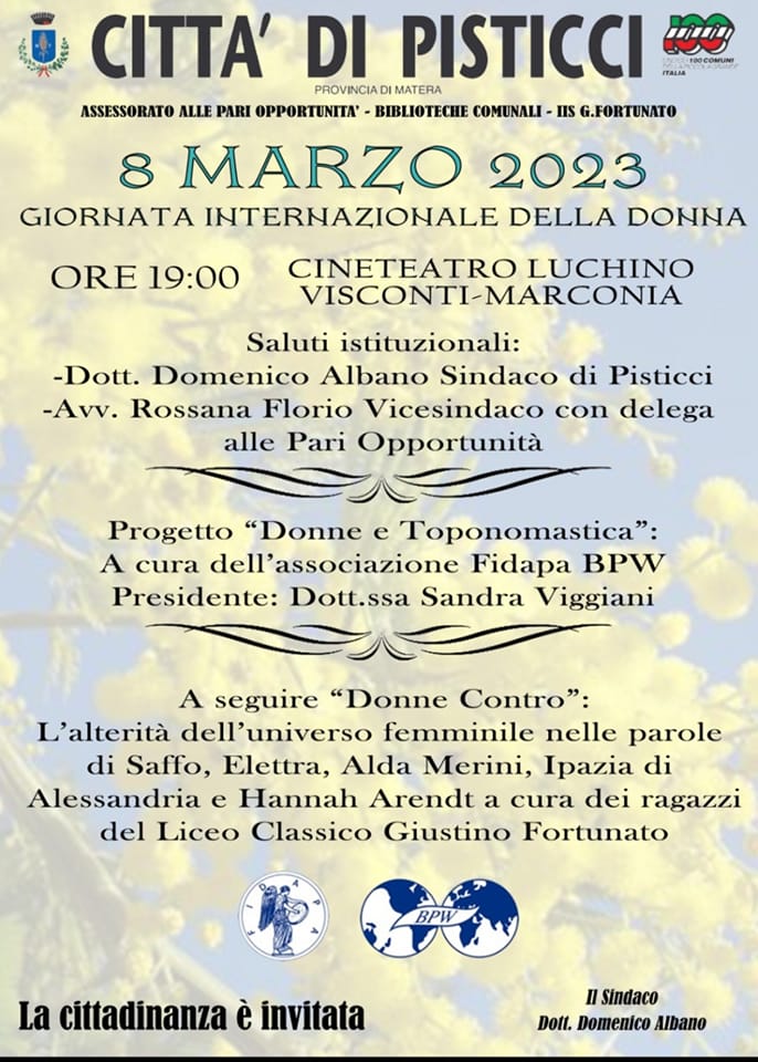 locandina evento 8 marzo 2023